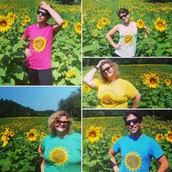 South Knox Healing Arts - Jenny and Evelyn playing in the sunflower fields! T-shirts and tank tops for sale!!