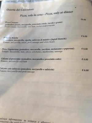 Menu photo 2 Osteria del Cacciatore Monte San Savino, AR Menu photo 2 Osteria del Cacciatore Monte San Savino, AR