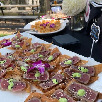 Uptown Catering - Seared tuna on crisp wonton - Caterers Near Me - Houston, Texas