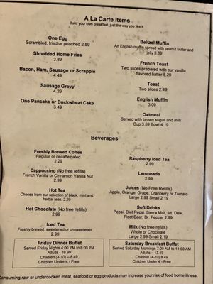 Menu photo 4 The Casselman Restaurant Grantsville, MD