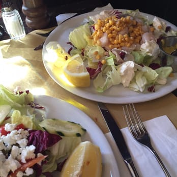 Jazz Cafè - Greek salad (left) Guacamole salad (right) - Jazz & Blues Near Me - Milan, Michigan