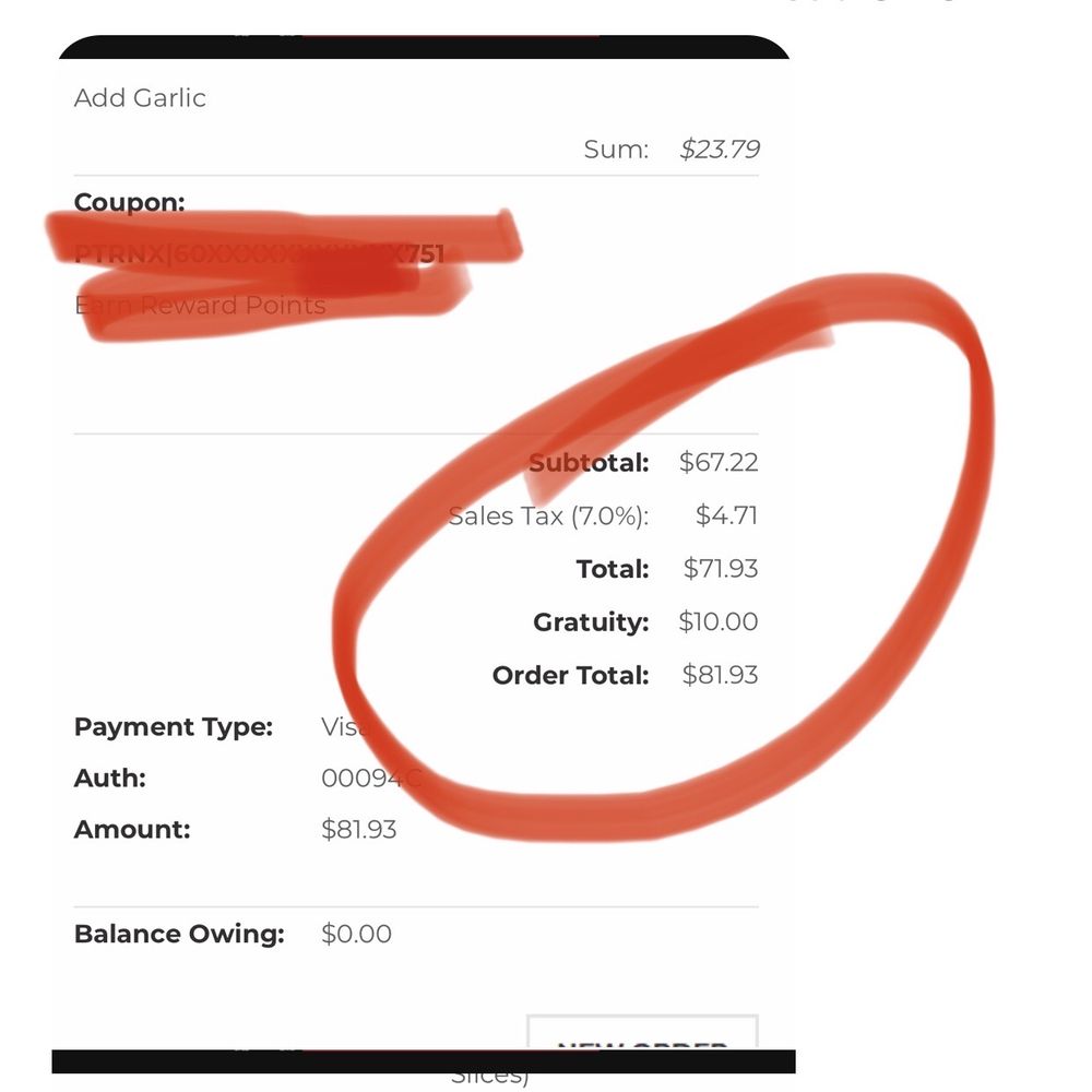 Anthony's Coal Fired Pizza & Wings - Special instructions on the receipt - Pizza Near Me - Boca Raton, Florida Anthony's Coal Fired Pizza & Wings - Special instructions on the receipt - Pizza Near Me - Boca Raton, Florida