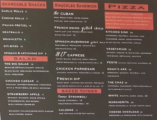 Menu photo 3 Gustavo's Dahlonega, GA