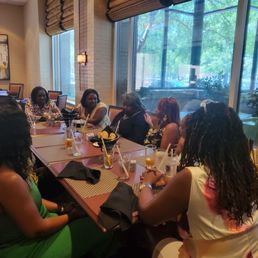 Our group chatting before our meal.  Classic Cobb