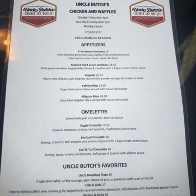 Menu photo 1 Uncle Butch Chicken and Waffles Conyers, GA Menu photo 1 Uncle Butch Chicken and Waffles Conyers, GA