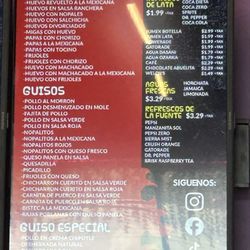 Menu board
