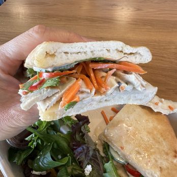 Urbane Cafe - Gluten free & dairy free chicken banh mi sandwich. So good!! - Salad Near Me - Orange, California