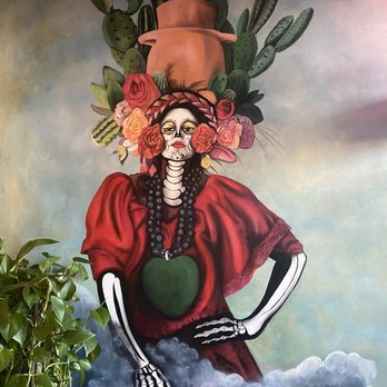 Polanco Mexican Restaurant & Cantina - a painting of a woman in a red dress - Mexican Near Me - Slinger, Wisconsin
