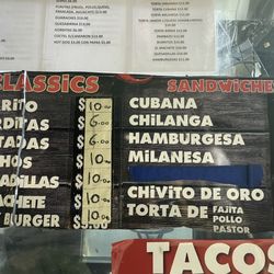 Taqueria La Nena - Menu as of 12/12/23
