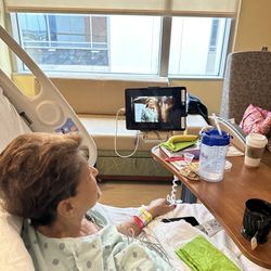 Houston Methodist Sugar Land Hospital - Watching Netflix on the iPad in her room