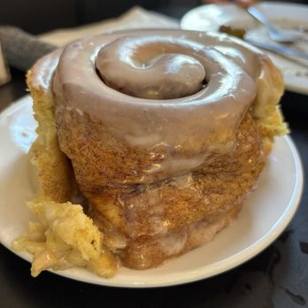 Bread Winners Cafe & Bakery - Giant cinnamon roll - nice and gooey inside. - American Near Me - Allen, Texas