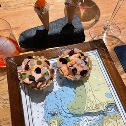 Etive Restaurant - Salmon and Steelhead Trout Tarts, Crab Cornetto