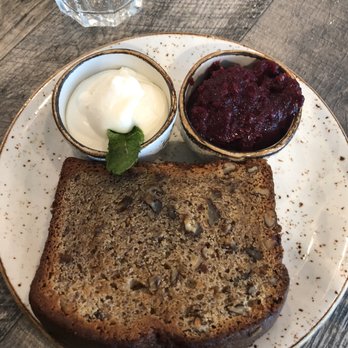 The Aussie Grind - Really jazzed up Banana Bread and Berry Compote. This ain't your ordinary banana bread. - Cafes Near Me - Frisco, Texas The Aussie Grind - Really jazzed up Banana Bread and Berry Compote. This ain't your ordinary banana bread. - Cafes Near Me - Frisco, Texas