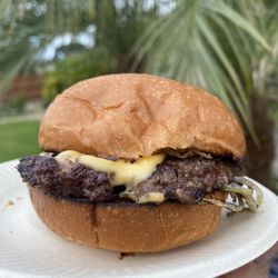 Dank Burger - Eighth pound Wagyu mini slider Oklahoma style