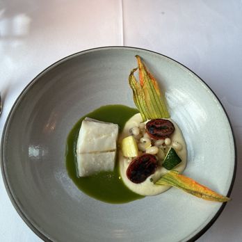 The Elderberry House - Sea bass perfectly prepared - French Near Me - Oakhurst, California