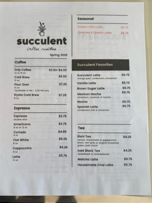 Menu photo 8 Succulent Coffee Roasters Huntington Beach, CA Menu photo 8 Succulent Coffee Roasters Huntington Beach, CA