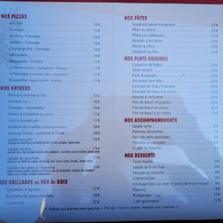 Chez Jo - Menu