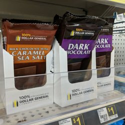 Dollar General - While in this food desert, I was hoping to find 70 percent cocoa, but to no avail.
