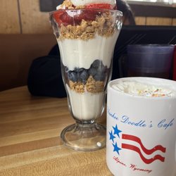 Yankee Doodle's Cafe - Patriotic parfait and hot chocolate!