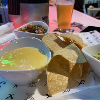 Gen X Tavern - Chips with queso, guacamole and pico de gallo - Bars Near Me - Tampa, Florida Gen X Tavern - Chips with queso, guacamole and pico de gallo - Bars Near Me - Tampa, Florida