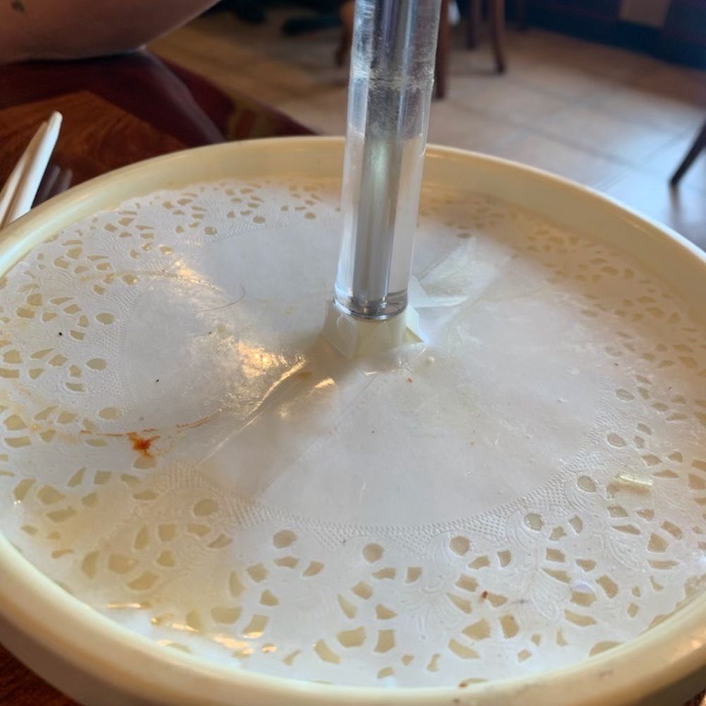 Pho 36 - Our condiment wheel was not as bad as other tables... But still pretty gross. - Vietnamese Near Me - Lynnwood, Washington