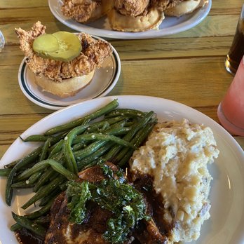 7th & Carson - Roasted Chicken, string beans, mashed potatoes  Chicken and waffles - New American Near Me - Las Vegas, Nevada