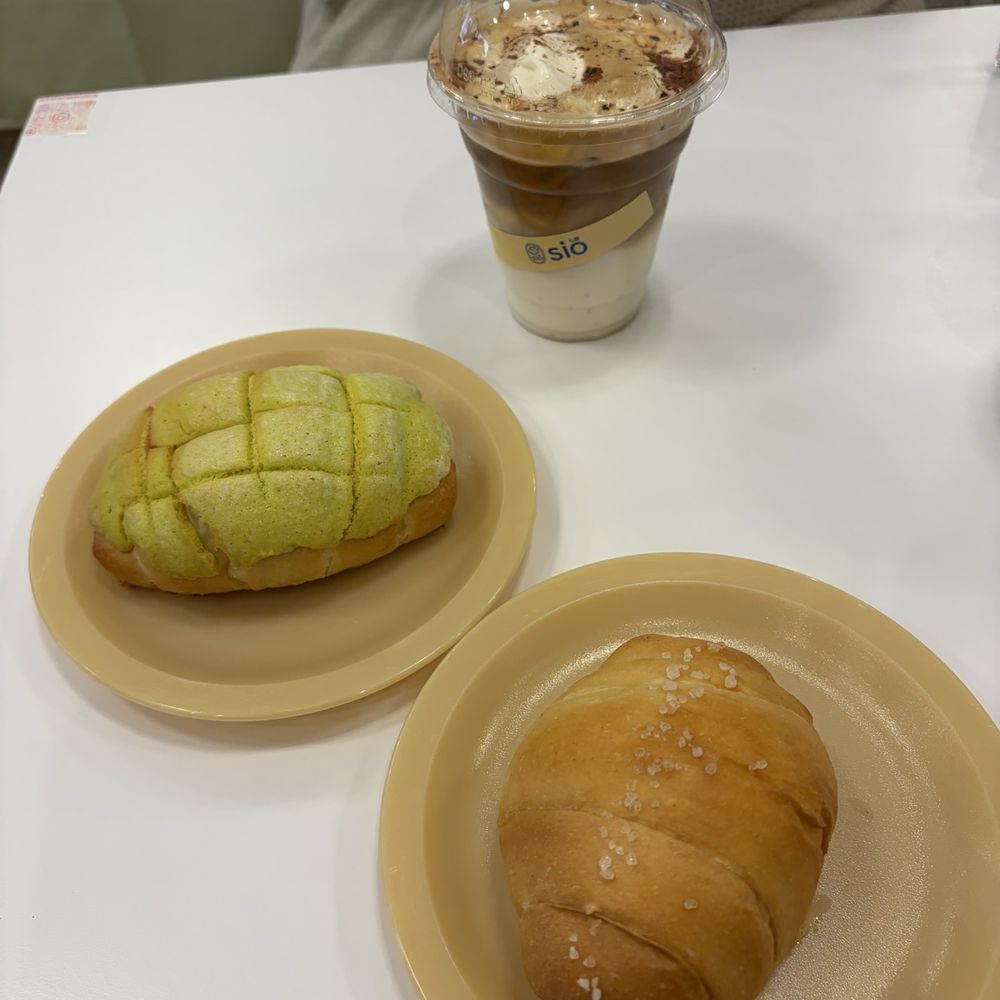 Melon Bread, Salt Bread, and Cream Coffee
