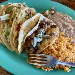 Tacos dorados, shredded beef.