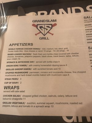 Menu photo 5 Grand Slam Grill Olean, NY