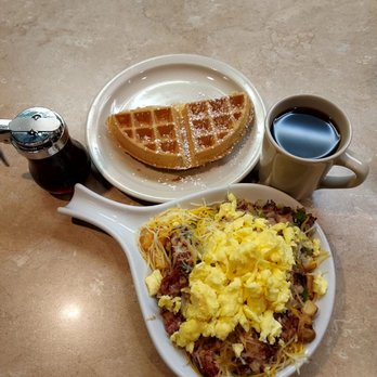 Art's Skillet - Irish skillet with half a waffle - Breakfast & Brunch Near Me - Indianapolis, Indiana Art's Skillet - Irish skillet with half a waffle - Breakfast & Brunch Near Me - Indianapolis, Indiana
