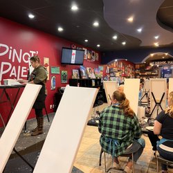Pinot's Palette - Beginning the class