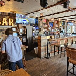 Bar open to the patio.