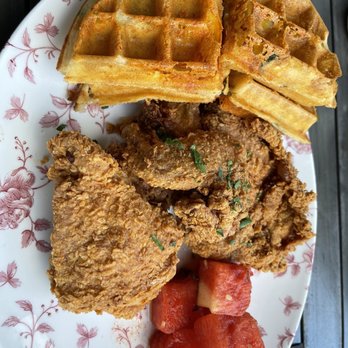 Yardbird Table & Bar - Chicken n ' Watermelon n ' Waffles - Southern Near Me - Miami Beach, Florida