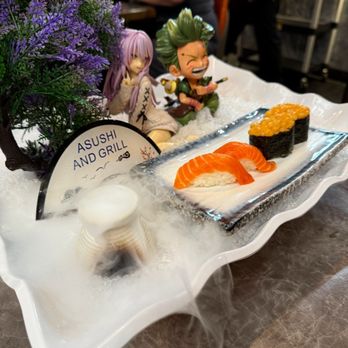 A Sushi and Grill - Nigiri: Salmon and Scallops; Follow me @RimyEats on Instagram - Sushi Bars Near Me - Tempe, Arizona