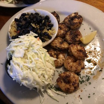 Sunset Grille - Shrimp Platter. Blackened with coleslaw and rice and beans. - Seafood Near Me - Saint Augustine, Florida