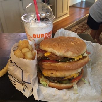 Burger Boy - Double Burgerboy, chicken sandwich, fries, and Oreo shake - Burgers Near Me - San Antonio, Texas
