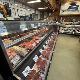 Bottom row is all in-house made beef sticks. Lots of options for meat from chicken, pork, beef, elk, venison. They have options.