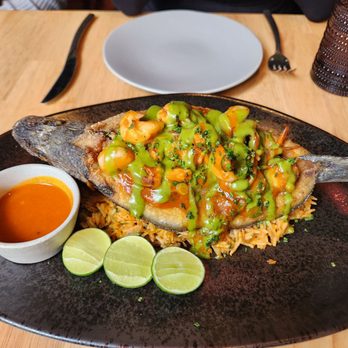 Seven Reasons - Whole fish branzino with seafood - Latin American Near Me - Washington, DC, District of Columbia Seven Reasons - Whole fish branzino with seafood - Latin American Near Me - Washington, DC, District of Columbia