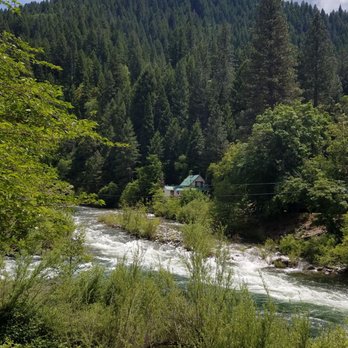 Two Rivers Cafe - View from the back patio. - Pizza Near Me - Downieville, California Two Rivers Cafe - View from the back patio. - Pizza Near Me - Downieville, California