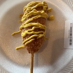 Sweet potato and cheese Korean hot dog