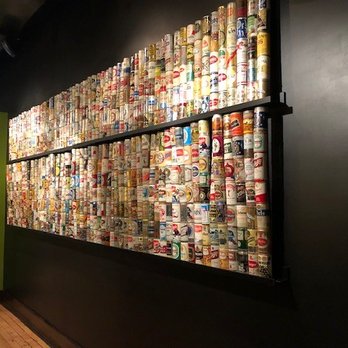Pies & Pints - Beer can wall - Pizza Near Me - Charleston, West Virginia