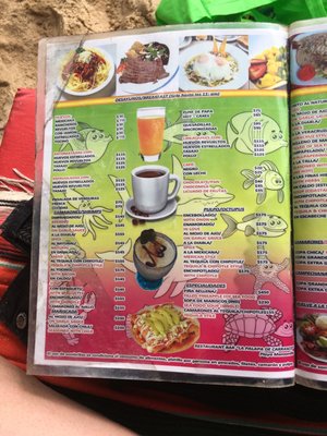 Menu photo 2 La Palapa de Carrasco Puerto Escondido, OAX