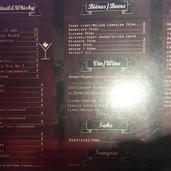 Pang Pang Karaoke - Drinks menu (sorry for the bright spot!) - Karaoke Near Me - Montreal, Quebec Pang Pang Karaoke - Drinks menu (sorry for the bright spot!) - Karaoke Near Me - Montreal, Quebec