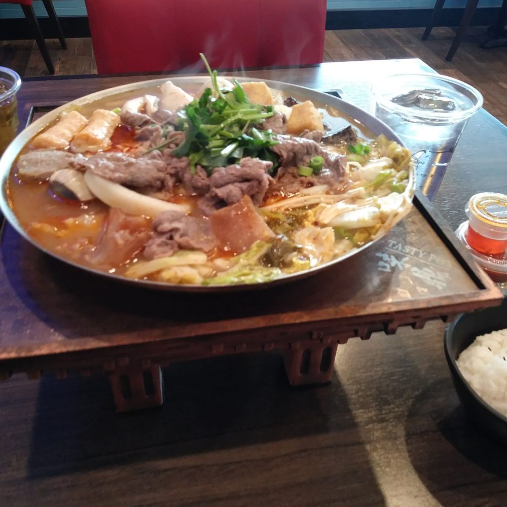Tasty Pot - Spicy Taiwanese hot pot $17.50. Free green tea with lunch. - Bubble Tea Near Me - Rancho Cucamonga, California Tasty Pot - Spicy Taiwanese hot pot $17.50. Free green tea with lunch. - Bubble Tea Near Me - Rancho Cucamonga, California
