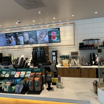 Starbucks - Cashier counter, snacks, gift cards, cup sizes. Brewing, drinks are made, menus, coffees - Coffee & Tea Near Me - Agoura Hills, California Starbucks - Cashier counter, snacks, gift cards, cup sizes. Brewing, drinks are made, menus, coffees - Coffee & Tea Near Me - Agoura Hills, California