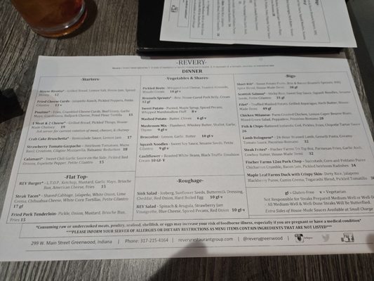 Menu photo 1 Revery Greenwood, IN Menu photo 1 Revery Greenwood, IN