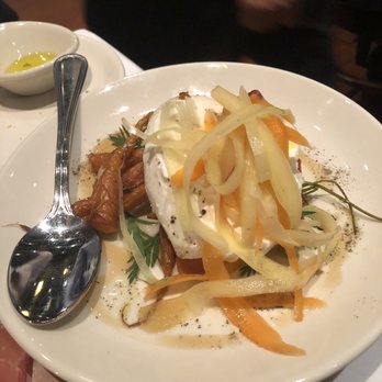 Lupa - Burrata with Carrot, Maple & Chili - Italian Near Me - New York, New York Lupa - Burrata with Carrot, Maple & Chili - Italian Near Me - New York, New York