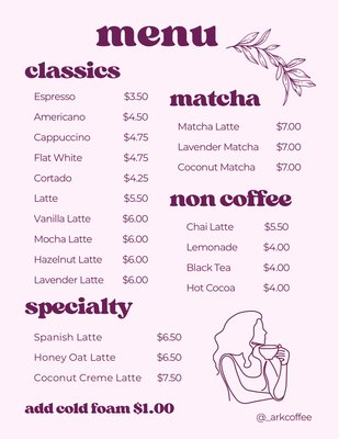 Menu photo 1 Ark Coffee Chino, CA Menu photo 1 Ark Coffee Chino, CA