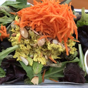 The Backyard - Pretty simple salad. But what Ilike best was breaking open the dollop of Curried Chicken over the greens. I ate the whole thing. - Beer Gardens Near Me - Paso Robles, California