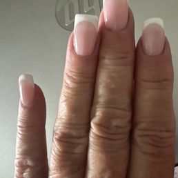 Pink white acrylics Pink white acrylics